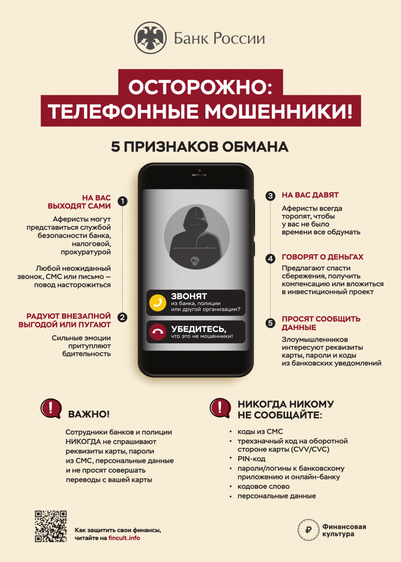 ВАЖНАЯ ИНФОРМАЦИЯ! ПРОФИЛАКТИКА МОШЕННИЧЕСТВА